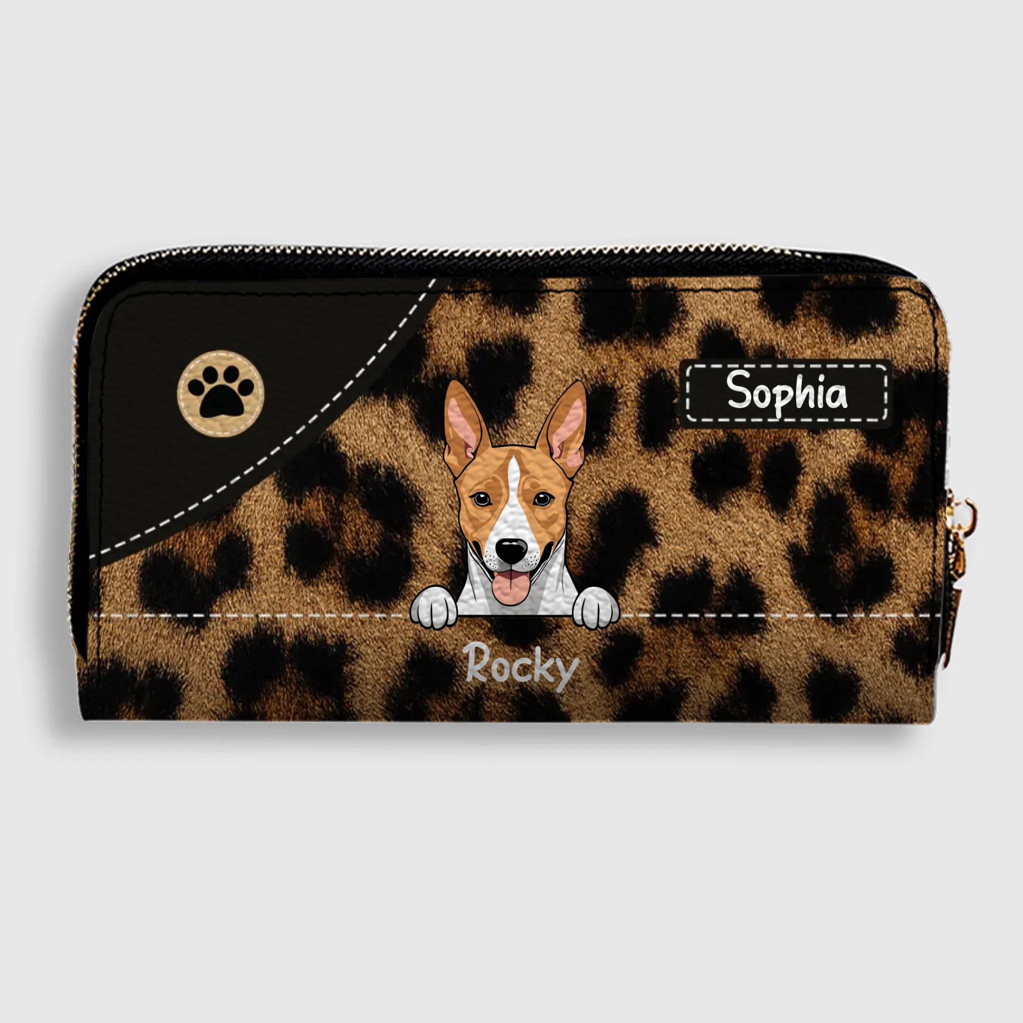 Leopard Print Wallet for Pet Lovers - Trendy Custom Artwork for Her - 89Prints