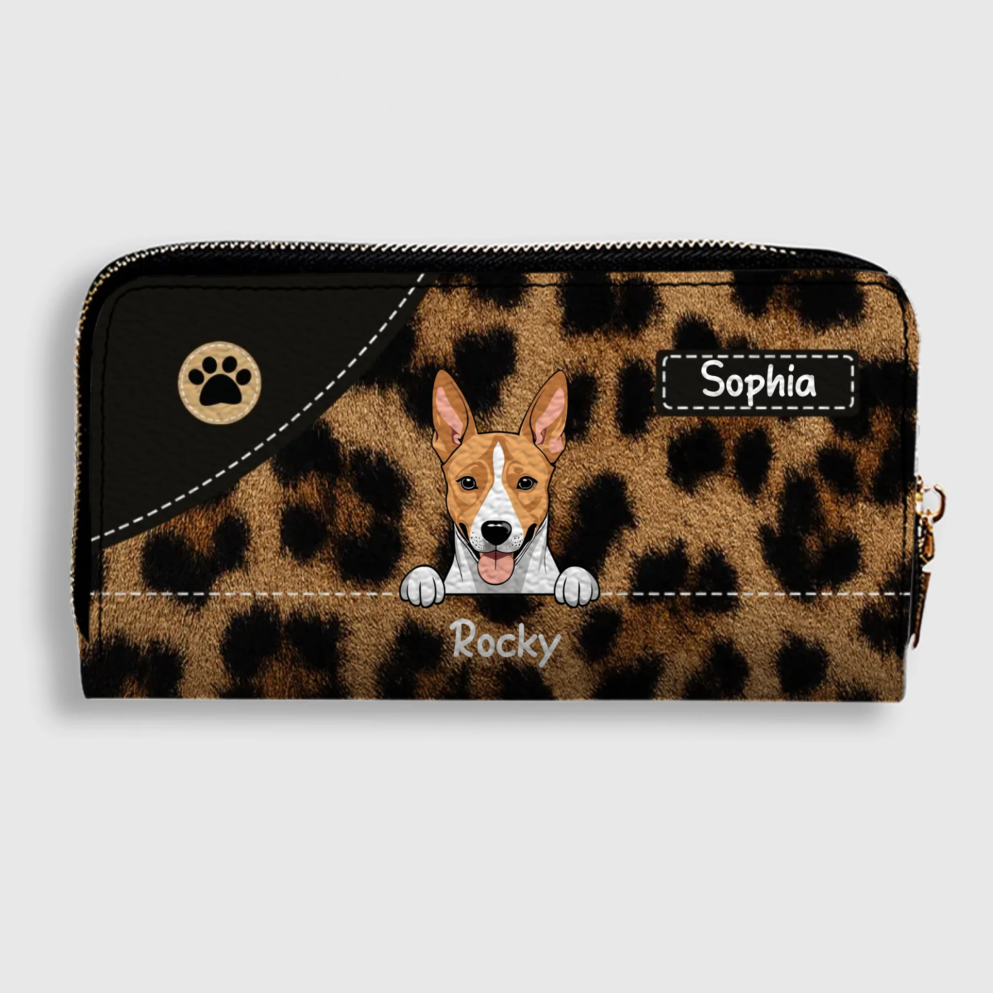 Leopard Print Wallet for Pet Lovers - Trendy Custom Artwork for Her - 89Prints