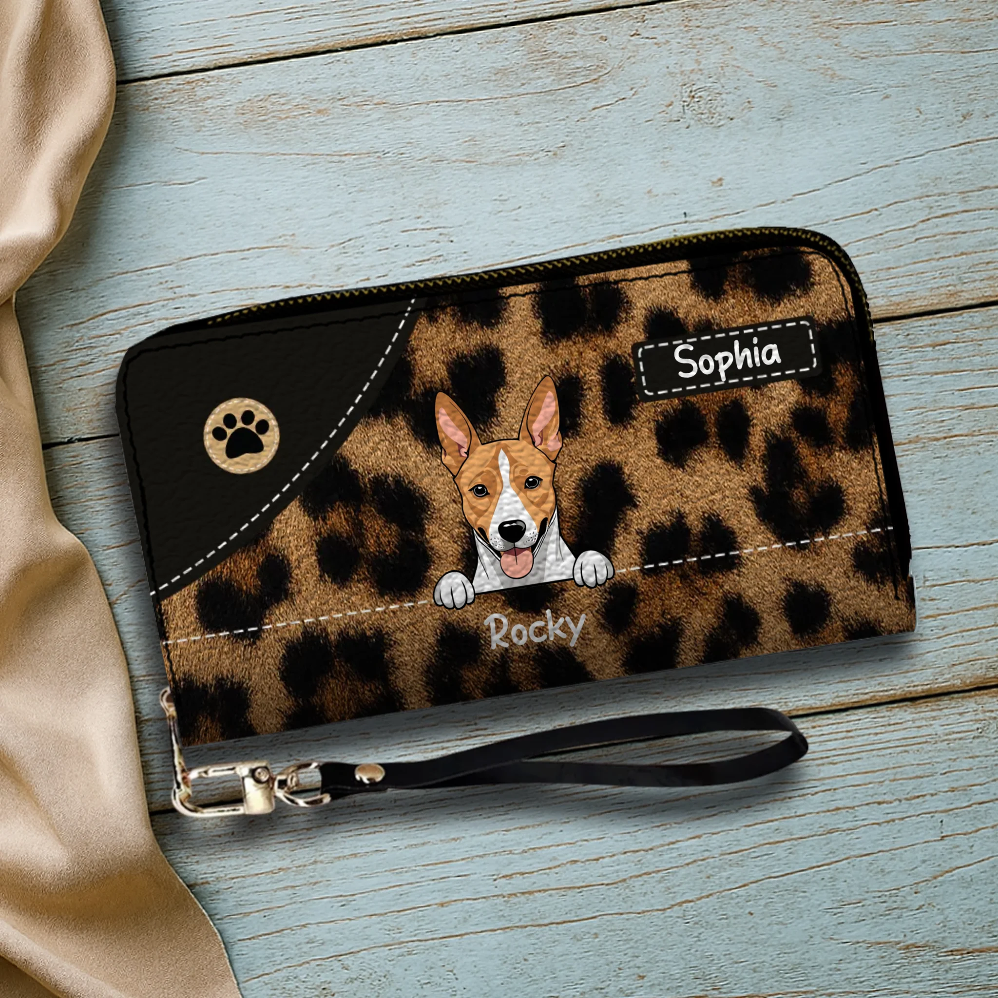 Leopard Print Wallet for Pet Lovers - Trendy Custom Artwork for Her - 89Prints