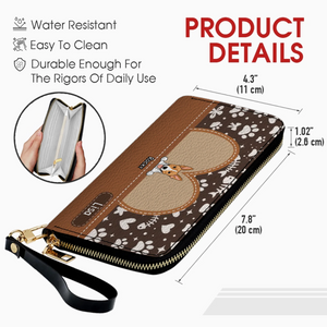 The Heart Frame Personalized Wallet - Personalized Dog & Cat Wallet | 89Prints