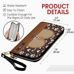 The Heart Frame Personalized Wallet - Personalized Dog & Cat Wallet | 89Prints