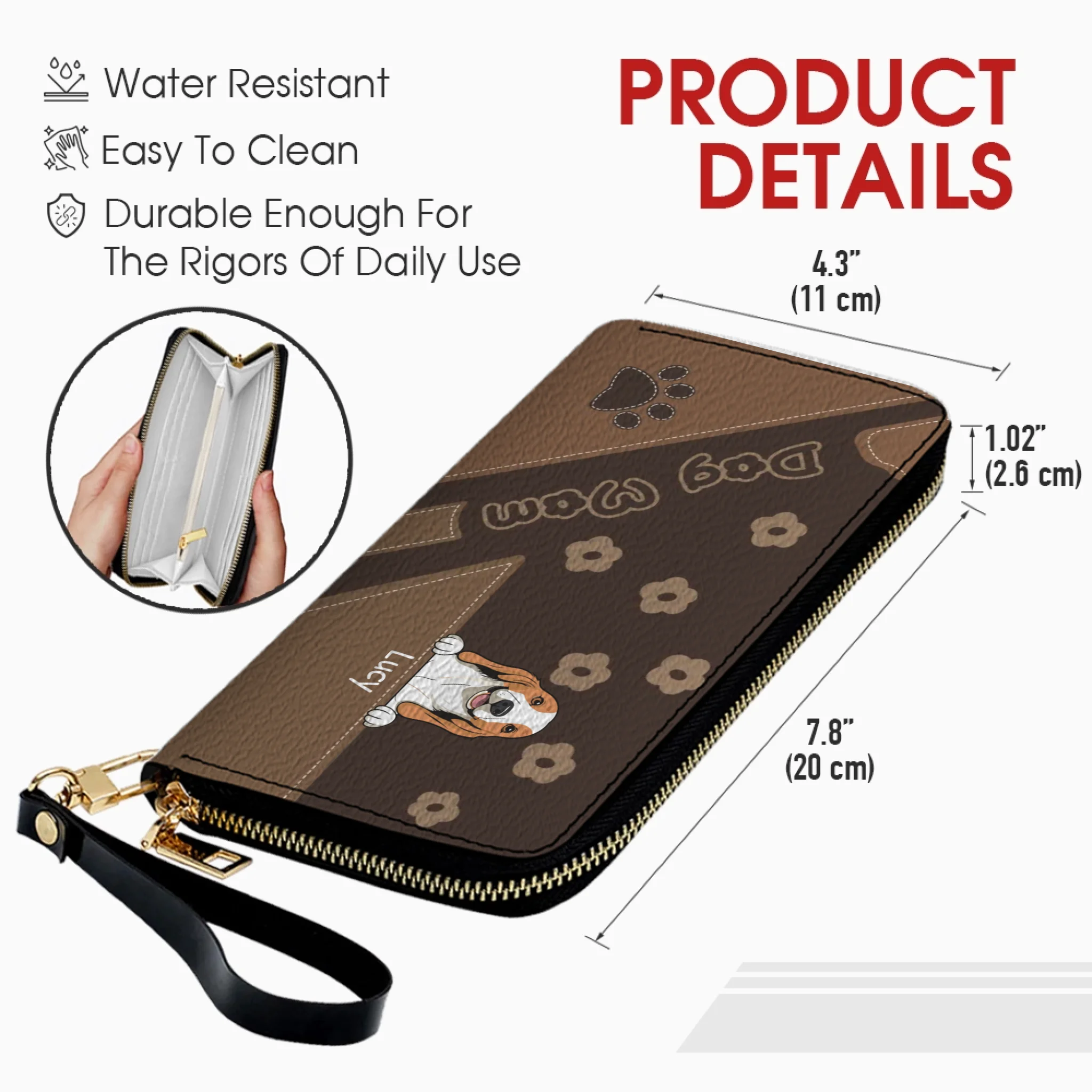 Custom Pet Wallet – Funny Personalized Dog Portrait Wallet | 89Prints