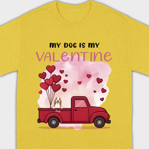 Valentine Gift Hoodie with Red Truck and Dog Names – Cute & Personalized - 89Prints