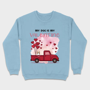 Valentine Gift Hoodie with Red Truck and Dog Names – Cute & Personalized - 89Prints