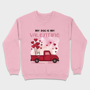 Valentine Gift Hoodie with Red Truck and Dog Names – Cute & Personalized - 89Prints