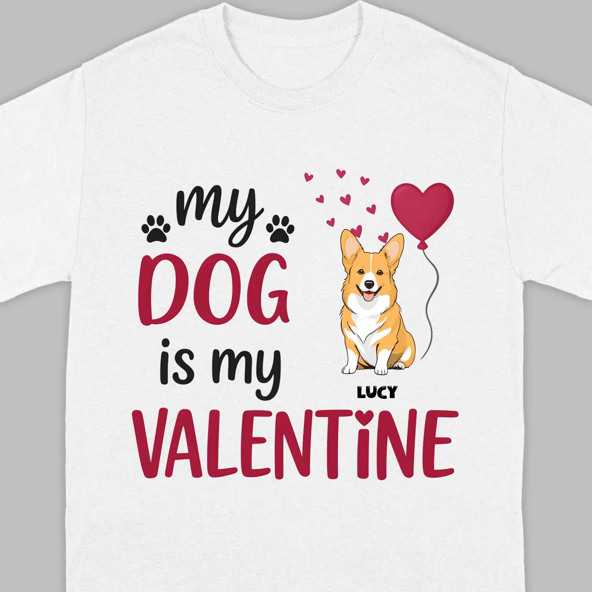 Valentine Hoodie for Dog Lovers – Hoodie with Cute Dog Message - 89Prints