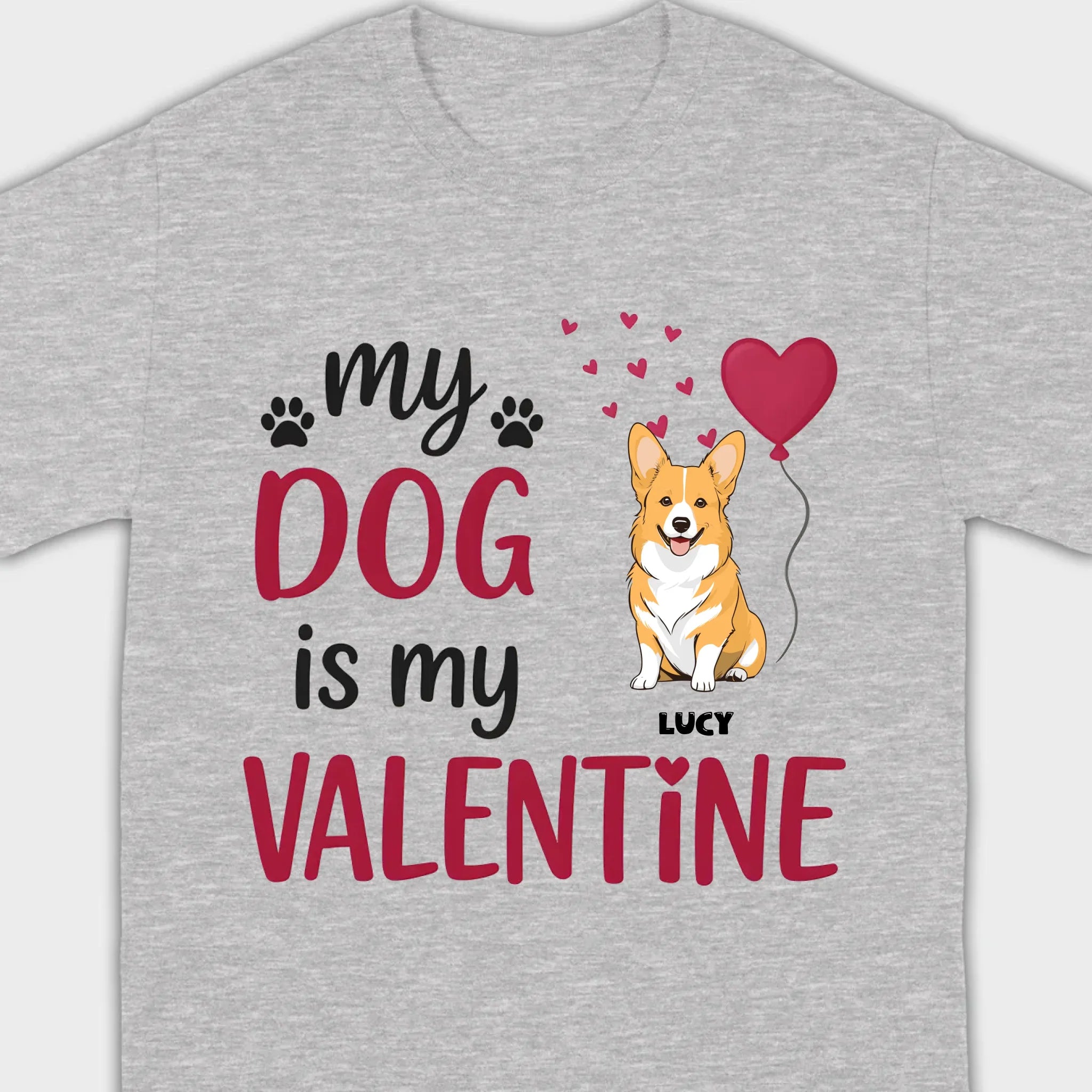 Valentine Hoodie for Dog Lovers – Hoodie with Cute Dog Message - 89Prints