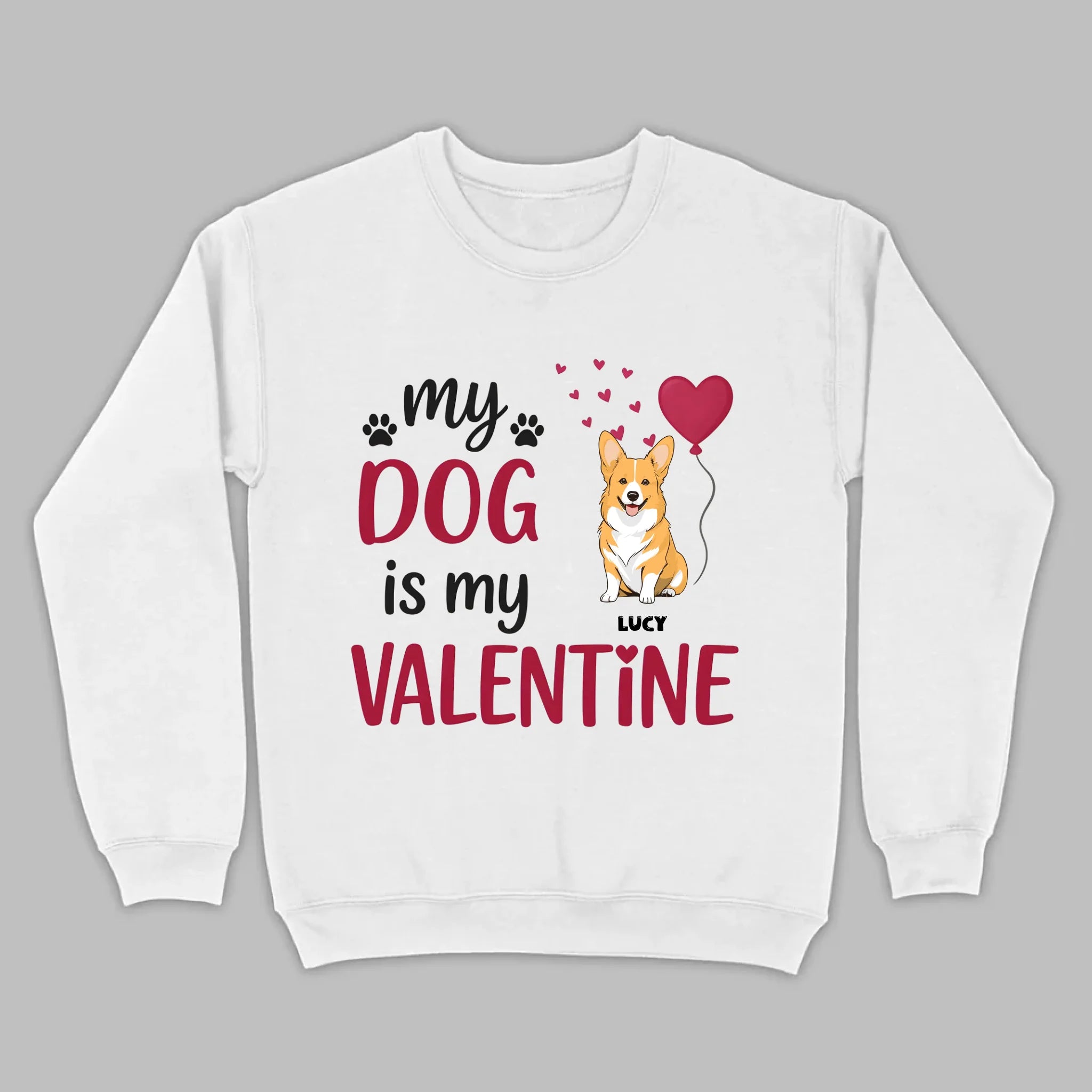 Valentine Hoodie for Dog Lovers – Hoodie with Cute Dog Message - 89Prints