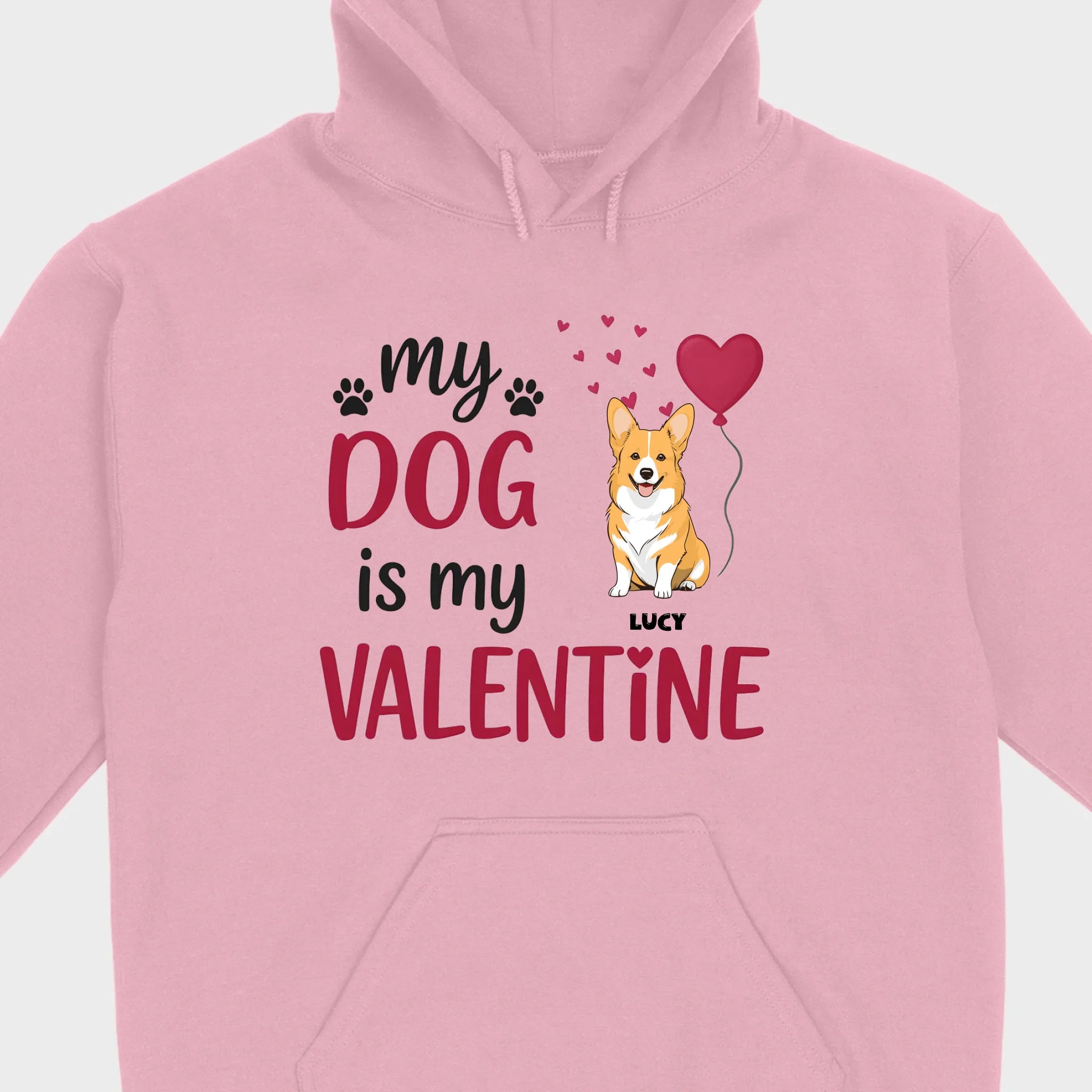 Valentine Hoodie for Dog Lovers – Hoodie with Cute Dog Message - 89Prints