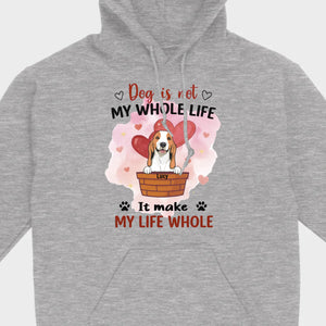 Dog Lover Sweatshirt – Classic Unisex Crewneck with “Dog is not my whole life it makes my life whole” - 89Prints