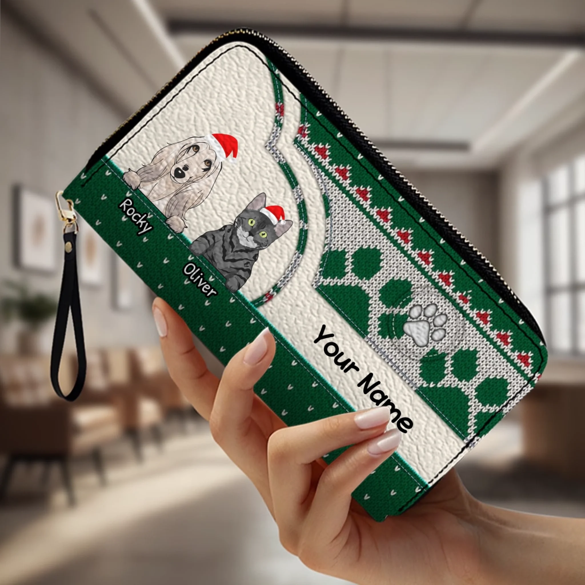 Holiday Surprise Leather Wallet – Custom Christmas Gift | 89Prints