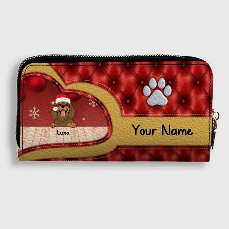 Cozy Christmas Leather Wallet – Custom Gift | 89Prints