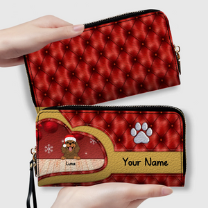 Cozy Christmas Leather Wallet – Custom Gift | 89Prints