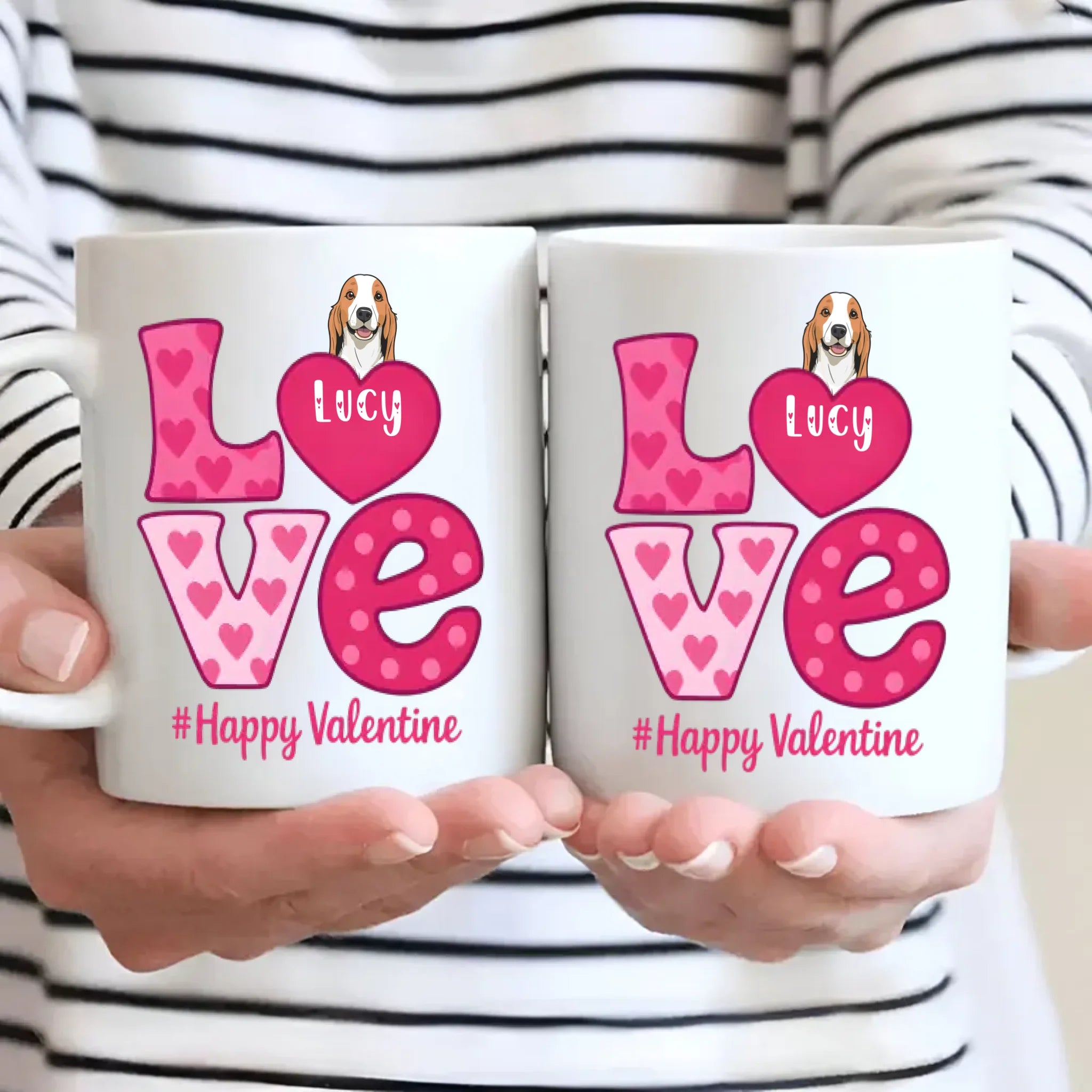 Beautiful Valentines Dog Mom Gift – Personalized Custom Dog Mug for a Lovely Valentine’s Day – 89Prints