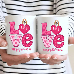 Beautiful Valentines Dog Mom Gift – Personalized Custom Dog Mug for a Lovely Valentine’s Day – 89Prints