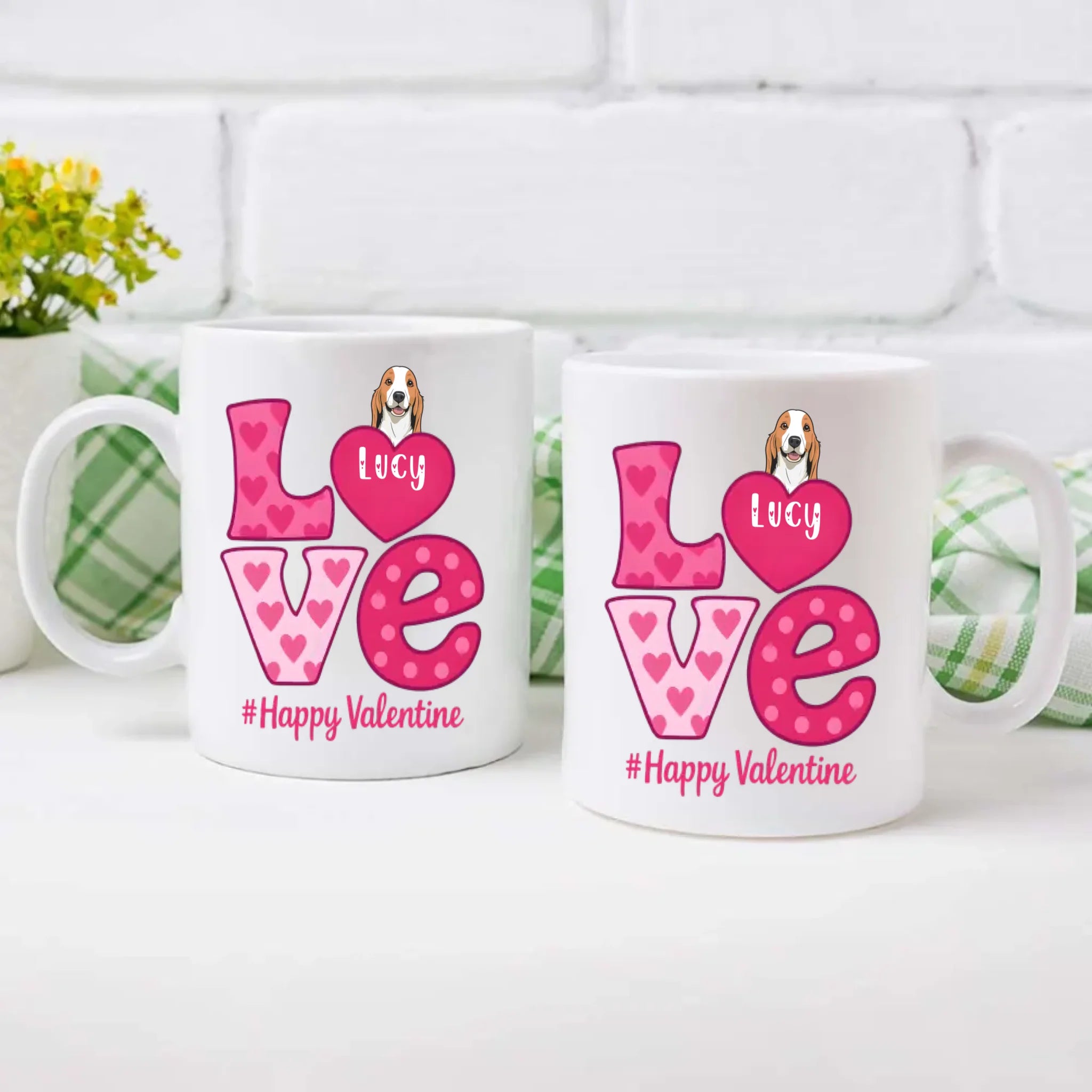 Beautiful Valentines Dog Mom Gift – Personalized Custom Dog Mug for a Lovely Valentine’s Day – 89Prints