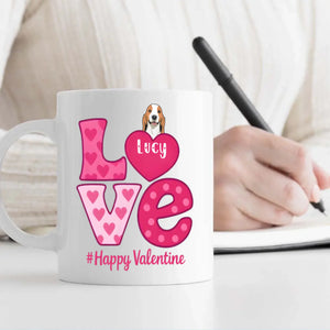 Beautiful Valentines Dog Mom Gift – Personalized Custom Dog Mug for a Lovely Valentine’s Day – 89Prints
