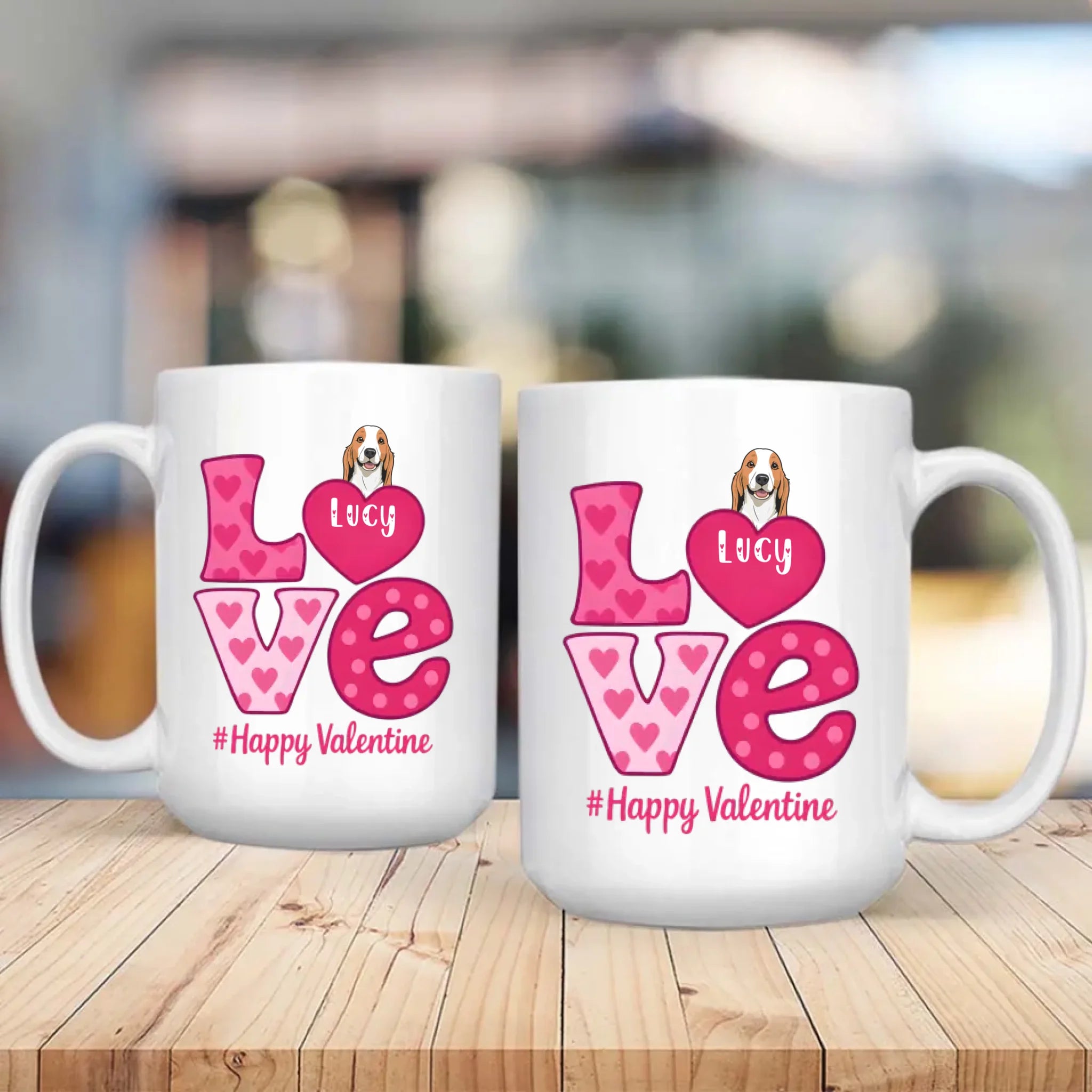 Beautiful Valentines Dog Mom Gift – Personalized Custom Dog Mug for a Lovely Valentine’s Day – 89Prints