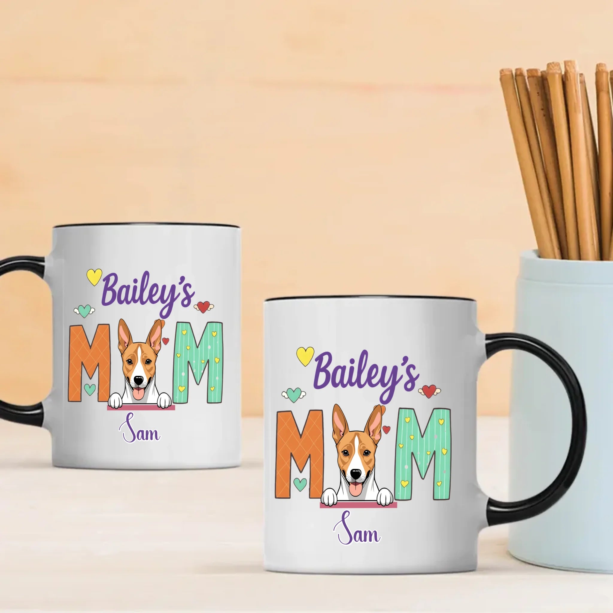 Adorable Valentine’s Day Dog Mug – Personalized Cute Custom Dog Lover Gift for Dog Moms – 89Prints