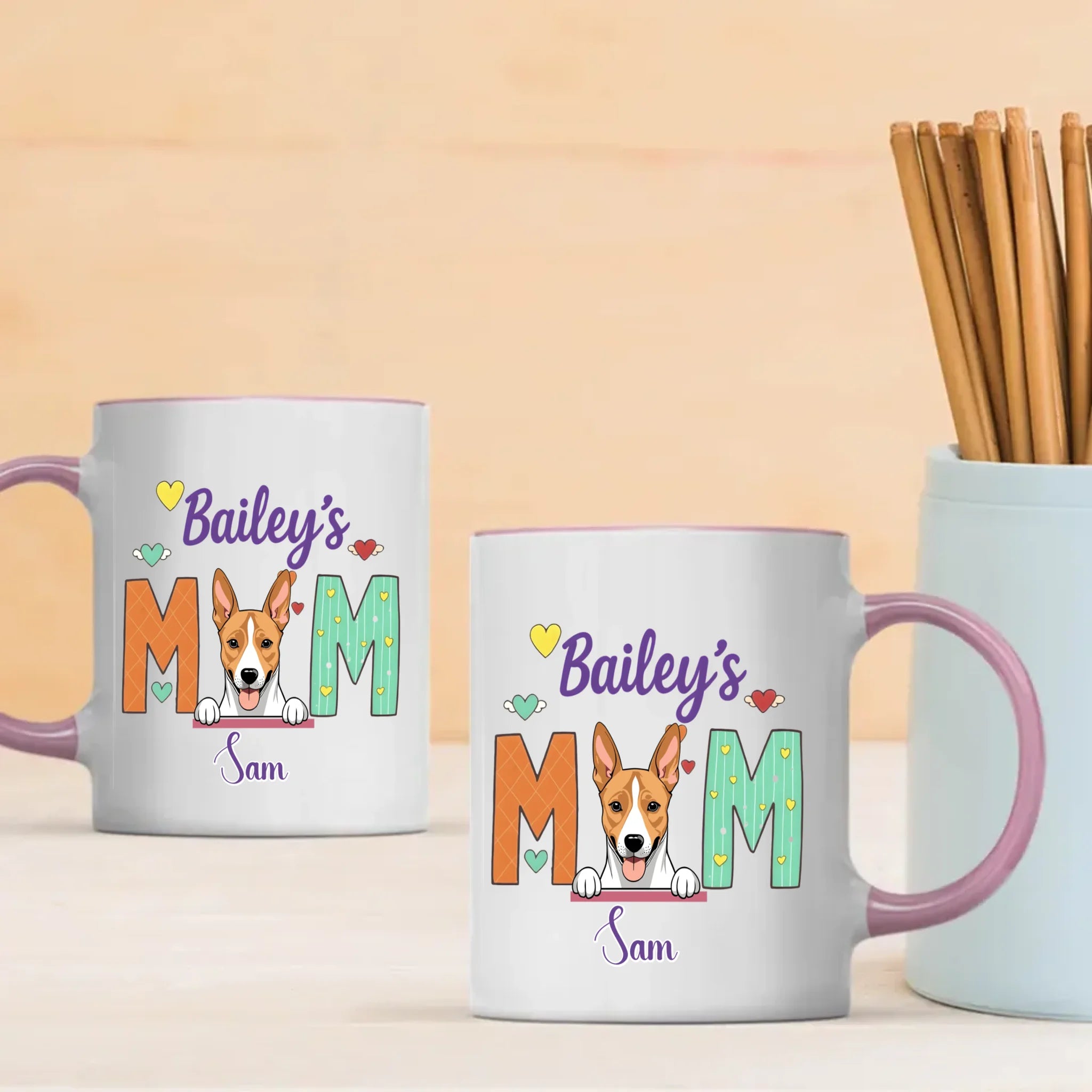 Adorable Valentine’s Day Dog Mug – Personalized Cute Custom Dog Lover Gift for Dog Moms – 89Prints