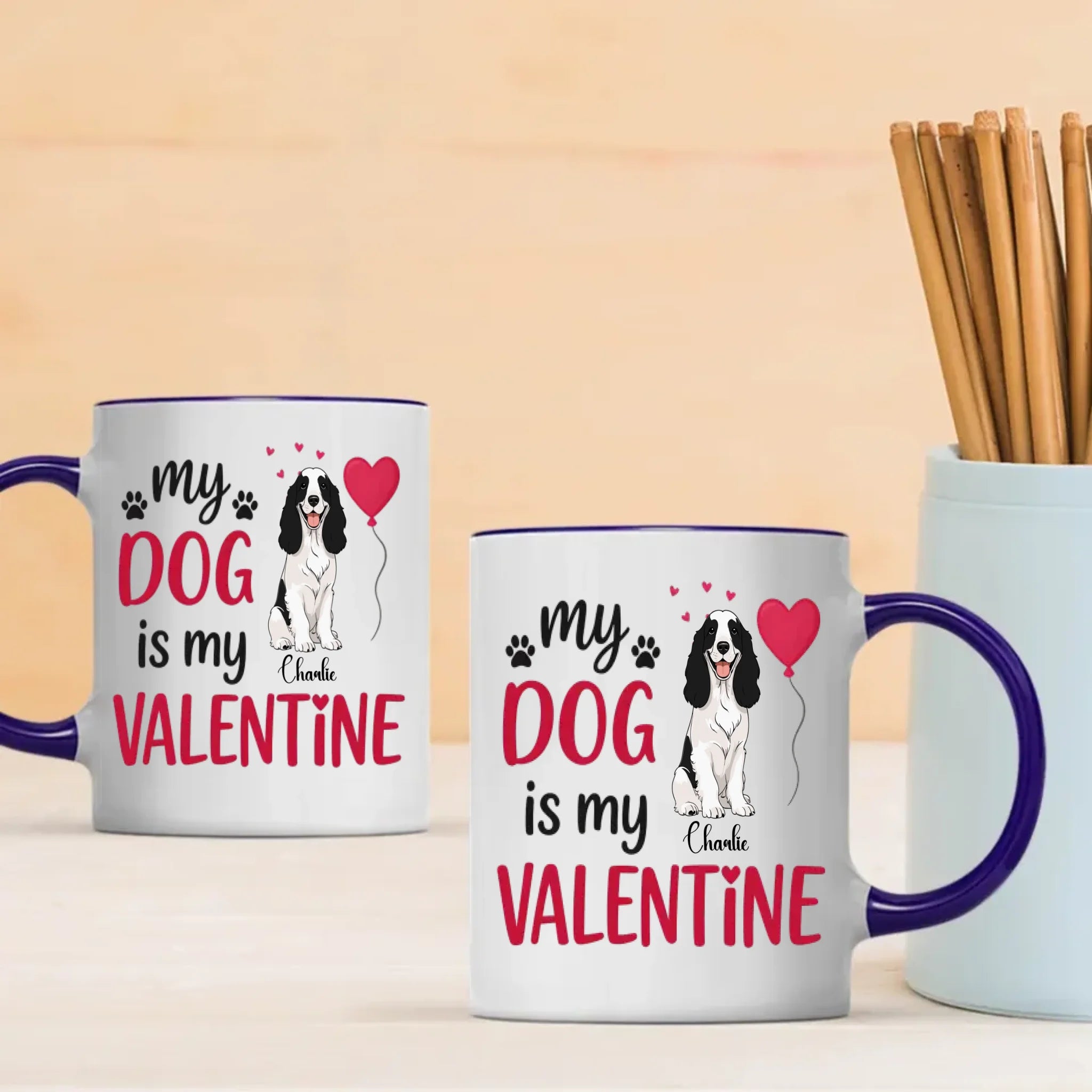 Custom Dog Valentine Gift Mug – Heartfelt Personalized Dog Lover Valentine’s Day Mug – 89Prints