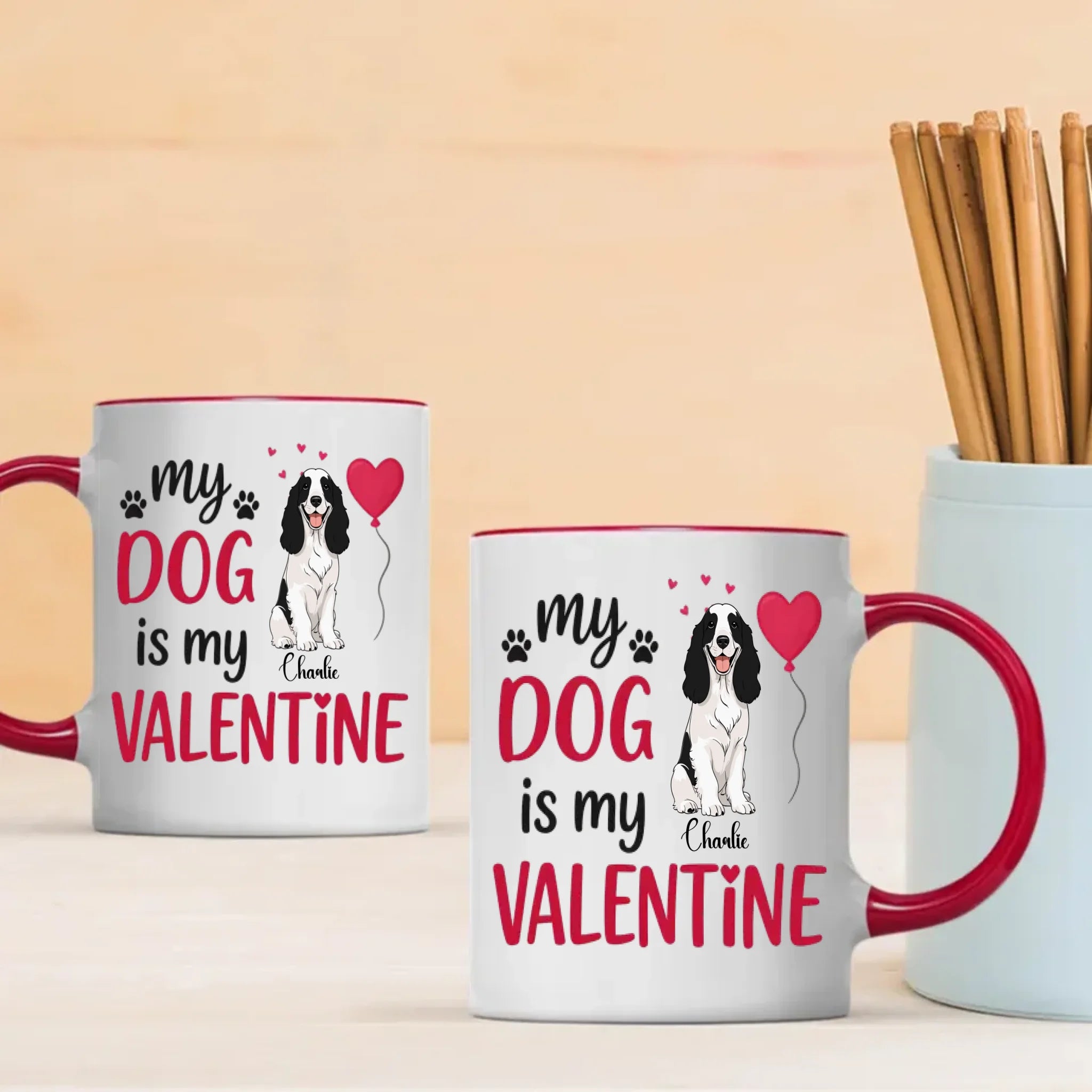 Custom Dog Valentine Gift Mug – Heartfelt Personalized Dog Lover Valentine’s Day Mug – 89Prints
