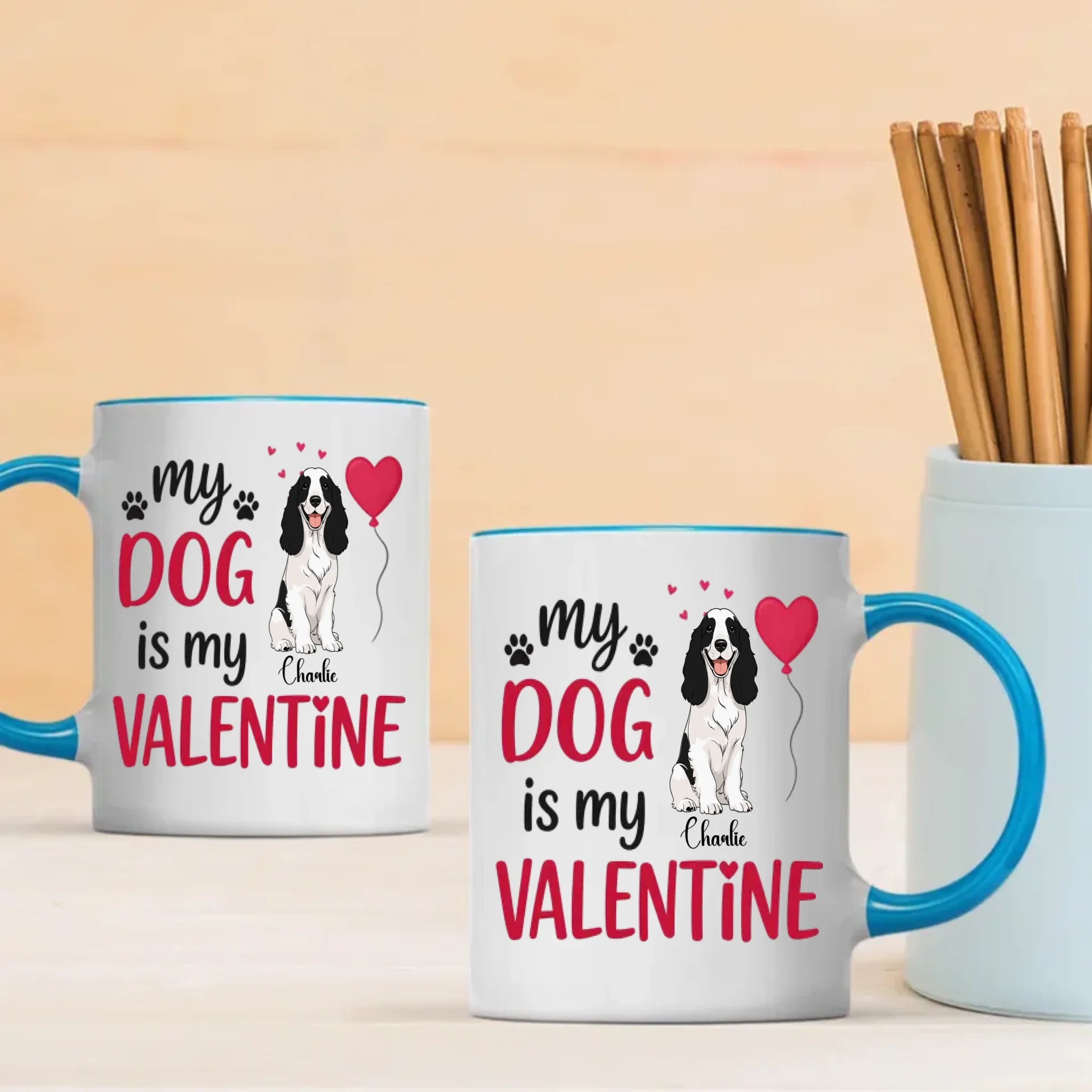 Custom Dog Valentine Gift Mug – Heartfelt Personalized Dog Lover Valentine’s Day Mug – 89Prints