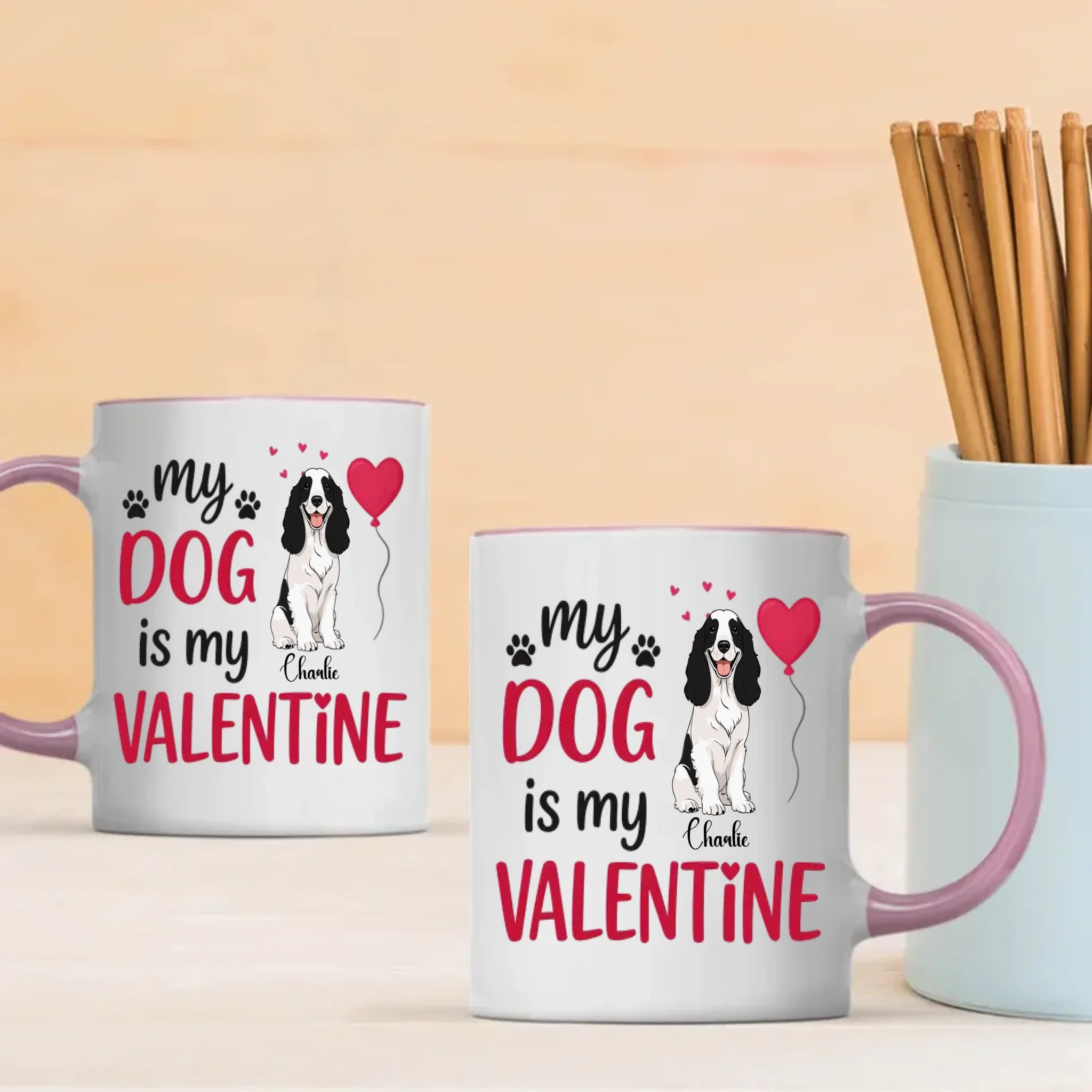 Custom Dog Valentine Gift Mug – Heartfelt Personalized Dog Lover Valentine’s Day Mug – 89Prints