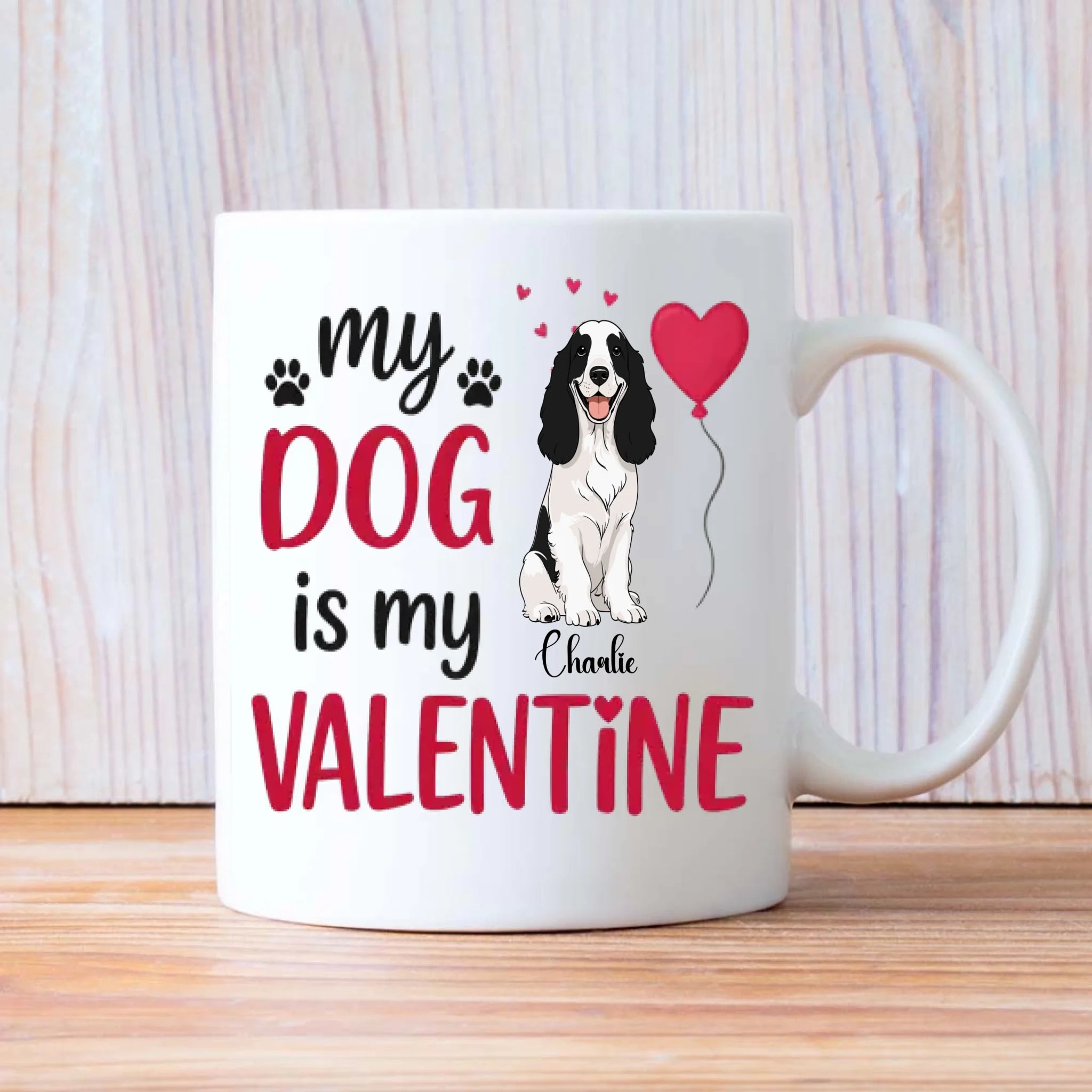 Custom Dog Valentine Gift Mug – Heartfelt Personalized Dog Lover Valentine’s Day Mug – 89Prints