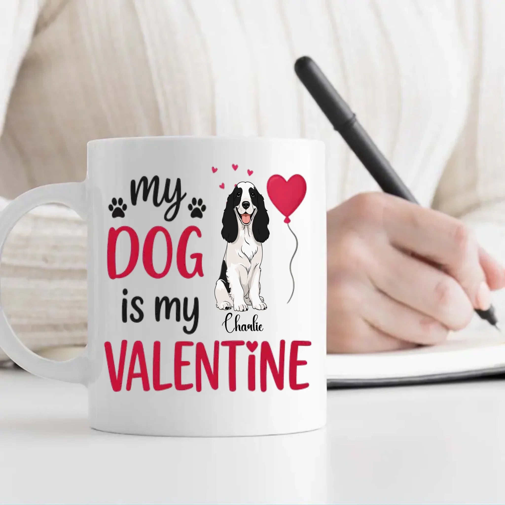 Custom Dog Valentine Gift Mug – Heartfelt Personalized Dog Lover Valentine’s Day Mug – 89Prints