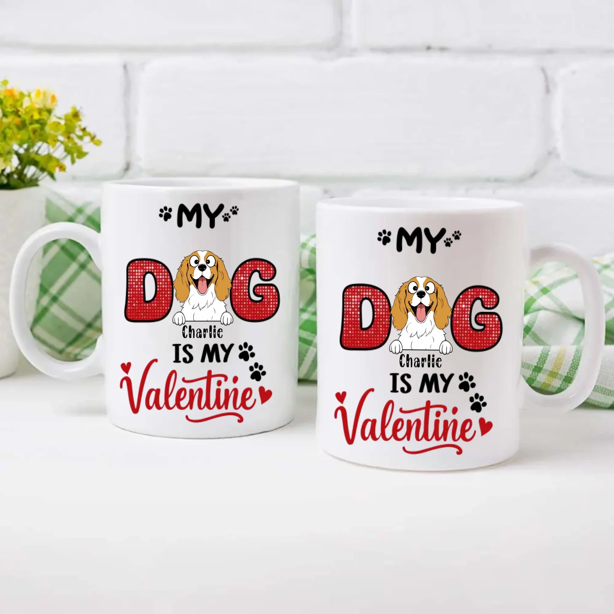 Personalized Valentine Mug for Dog Lovers – My Dog Is My Valentine Cup – Cute Custom Gift – 89Prints