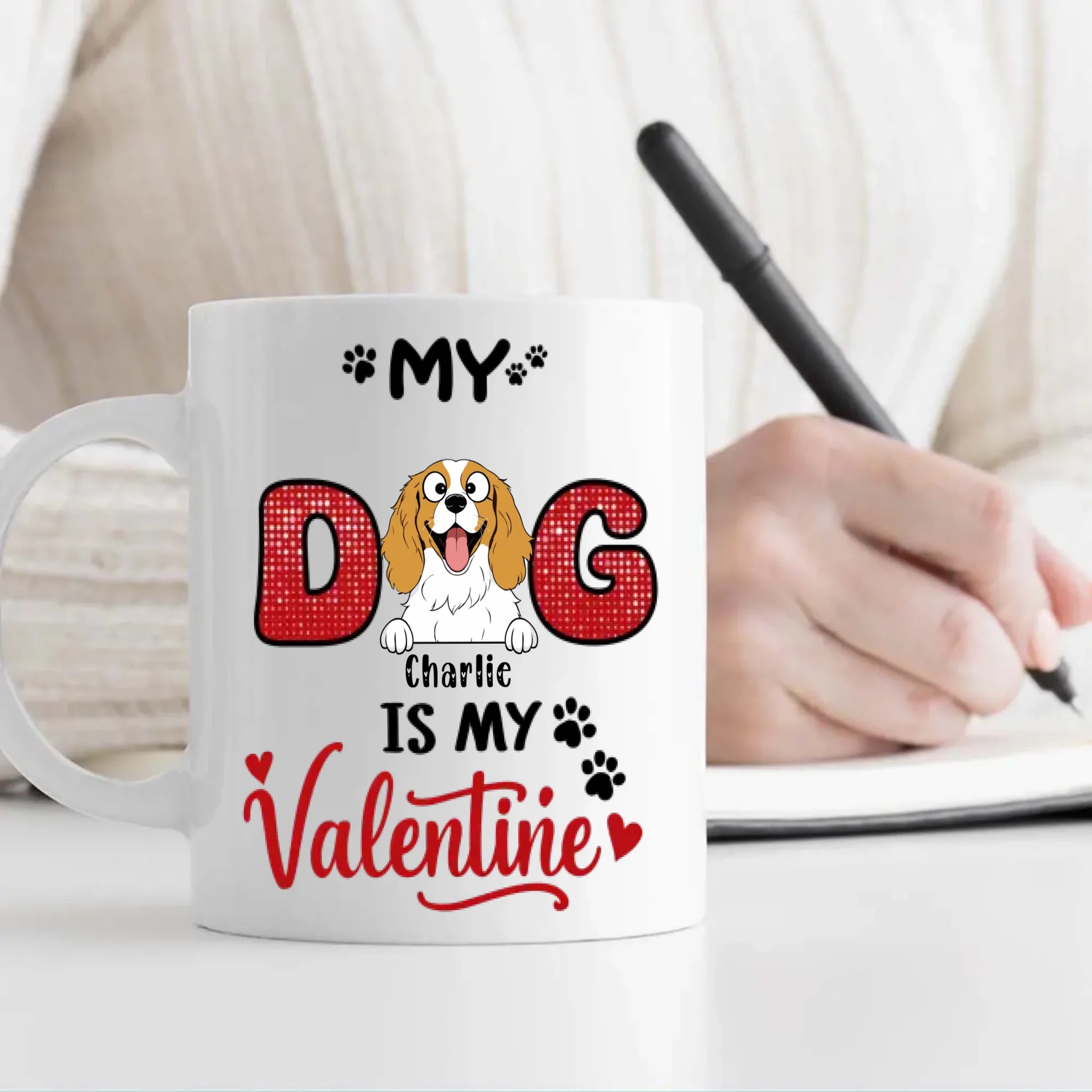 Personalized Valentine Mug for Dog Lovers – My Dog Is My Valentine Cup – Cute Custom Gift – 89Prints