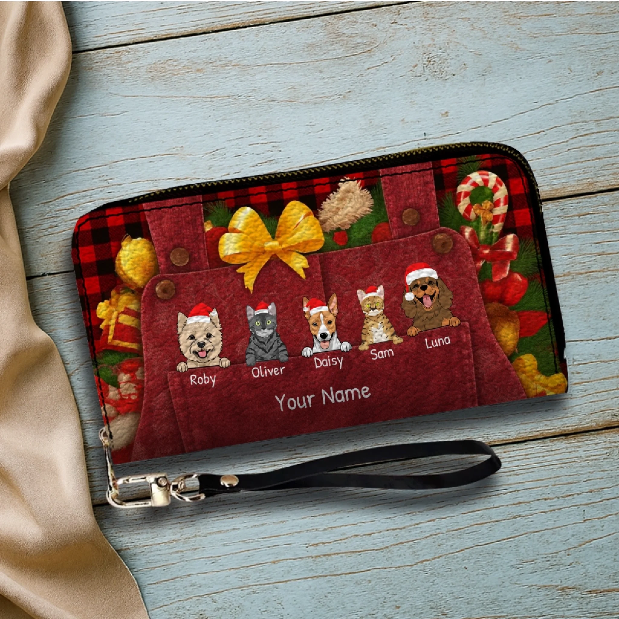 Warm Wishes Leather Wallet – Personalized Christmas Gift | 89Prints