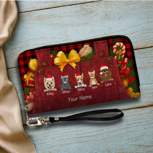 Warm Wishes Leather Wallet – Personalized Christmas Gift | 89Prints