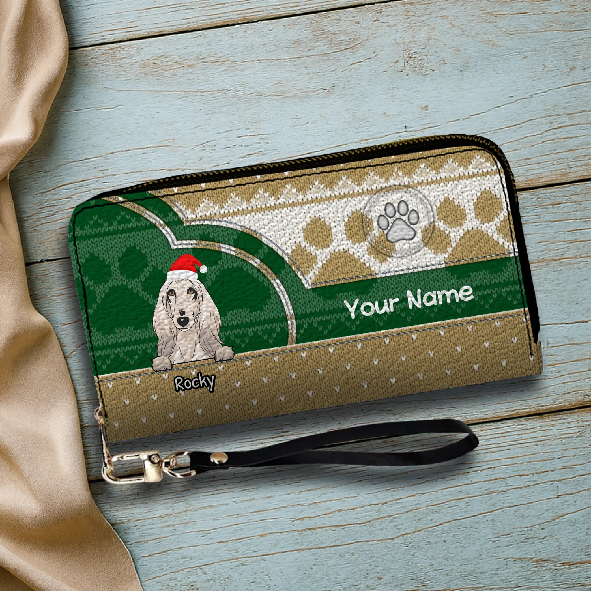 Paw & Heart Leather Wallet – Christmas Gift for Pet Lovers | 89Prints