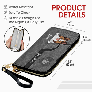 Personalized Pawprint Leather Wallets – Custom Gifts for Dog & Cat Owners | 89Prints