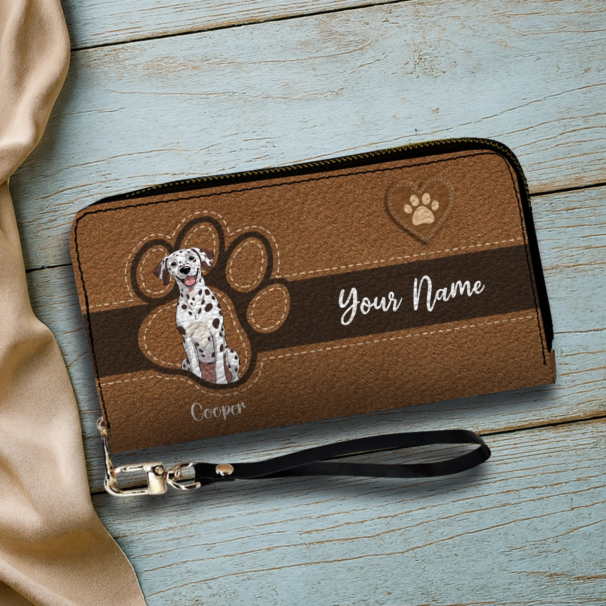 Custom Pawmark Leather Wallet – Personalized Gift | 89Prints
