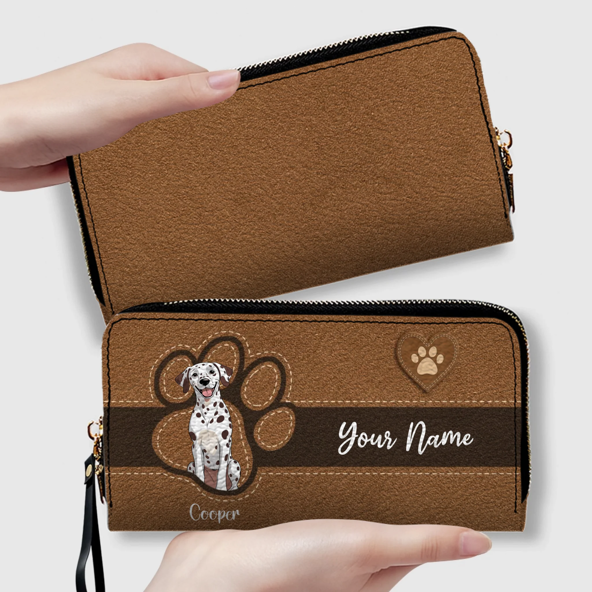 Custom Pawmark Leather Wallet – Personalized Gift | 89Prints