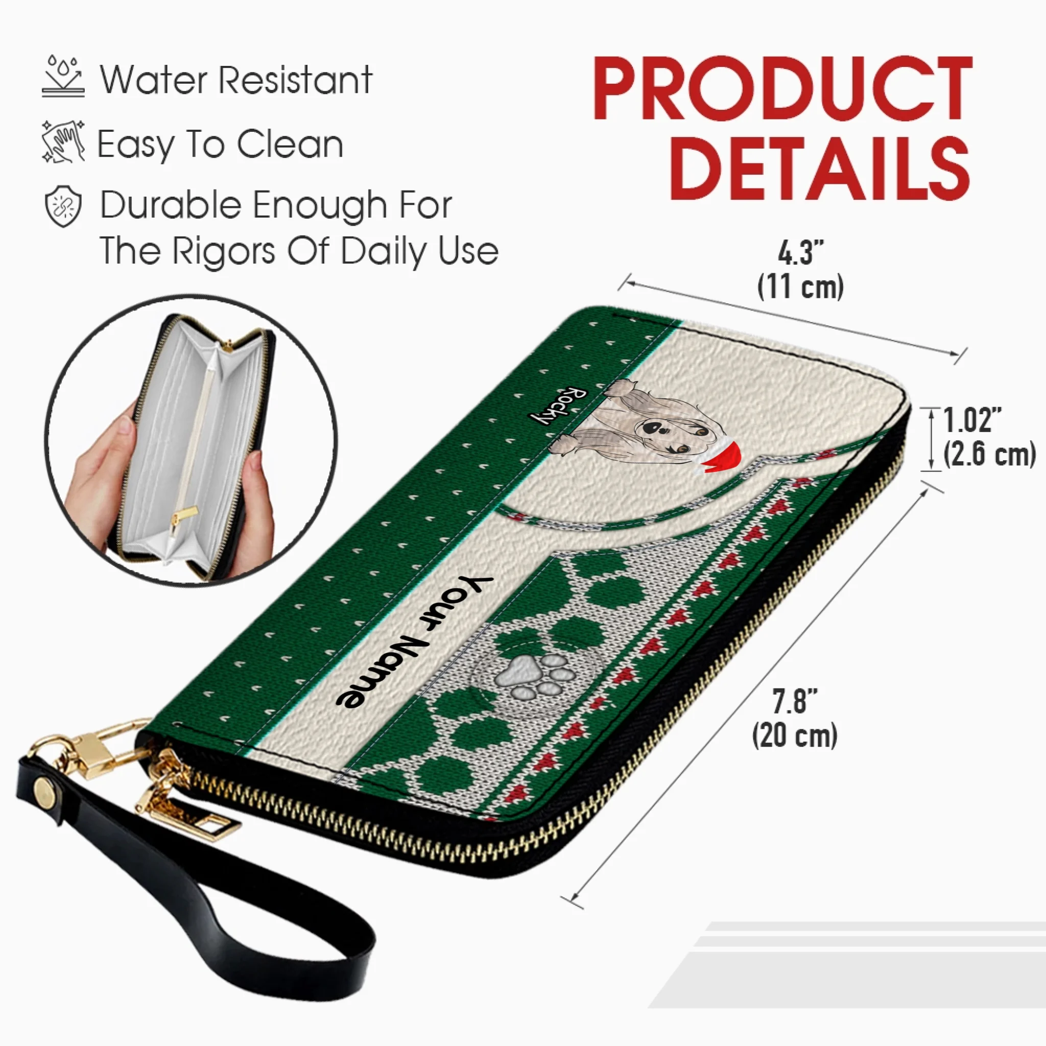 Holiday Surprise Leather Wallet – Custom Christmas Gift | 89Prints