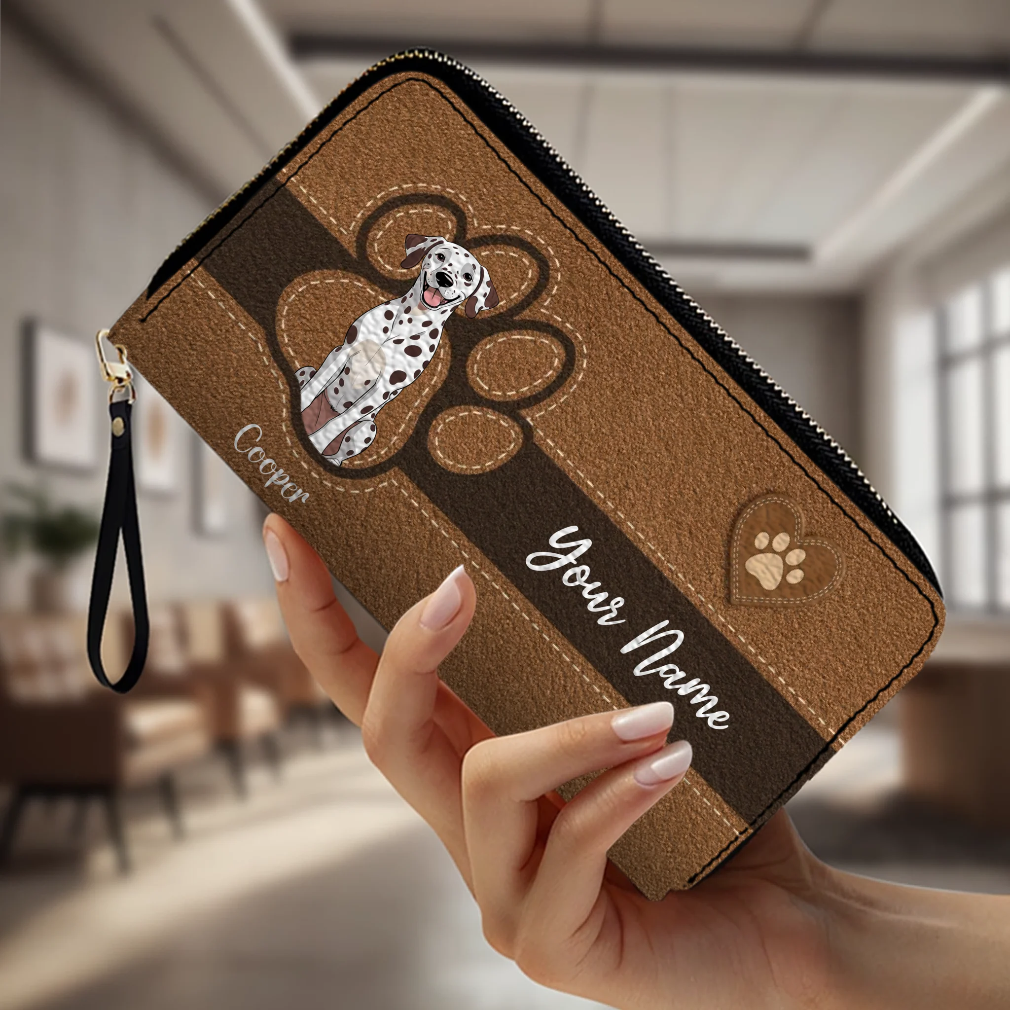 Custom Pawmark Leather Wallet – Personalized Gift | 89Prints