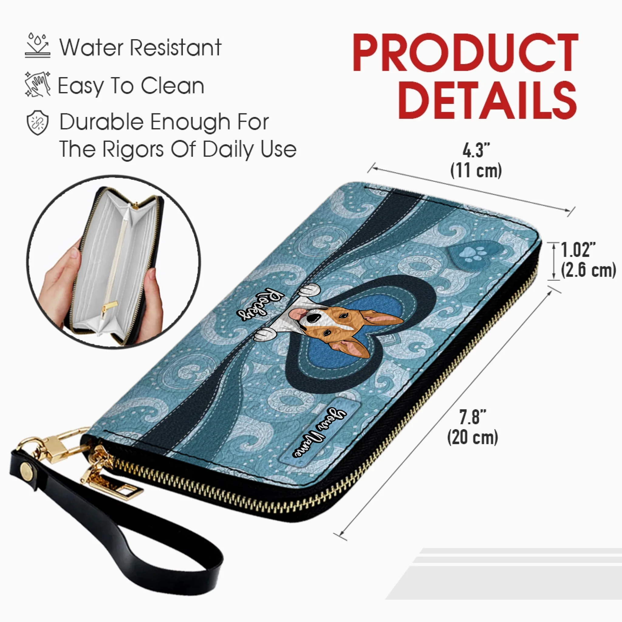 Customizable Leather Wallet for Pet Enthusiasts – Unique Gift - 89Prints