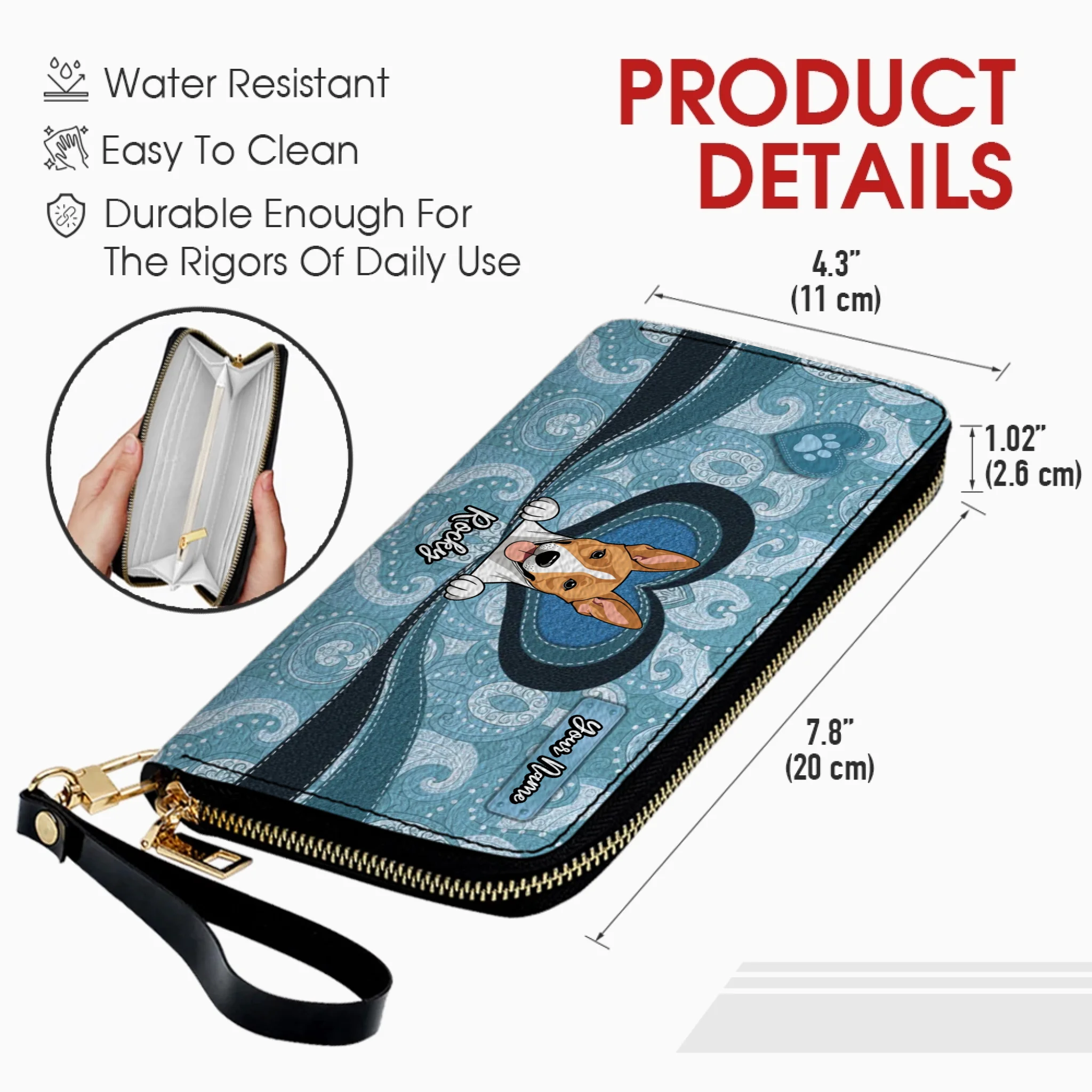 Customizable Leather Wallet for Pet Enthusiasts – Unique Gift - 89Prints