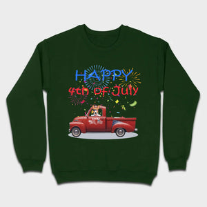 Personalized 4th of July Dog Shirt – Happy 4th of July Day Pup with Fireworks - 89Prints