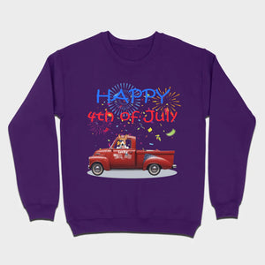 Personalized 4th of July Dog Shirt – Happy 4th of July Day Pup with Fireworks - 89Prints