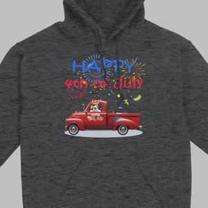 Personalized 4th of July Dog Shirt – Happy 4th of July Day Pup with Fireworks - 89Prints