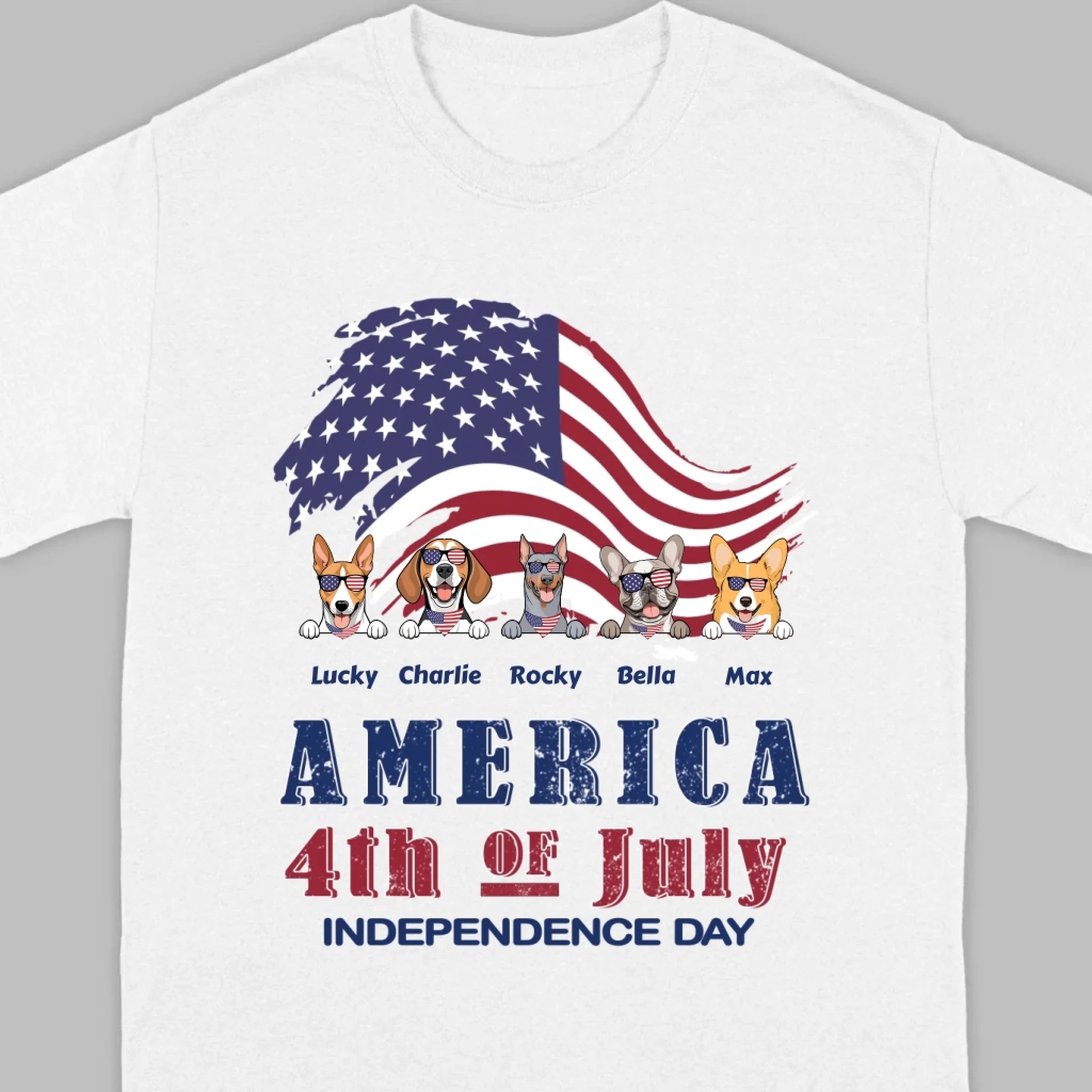 Independence Day Dog T-Shirt – Funny 4th of July America Tee - 89Prints