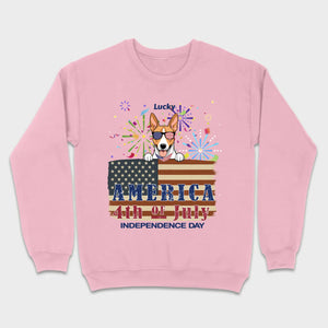 Cool Dog Lover Sweatshirt – America Independence Day 4th of July - 89Prints