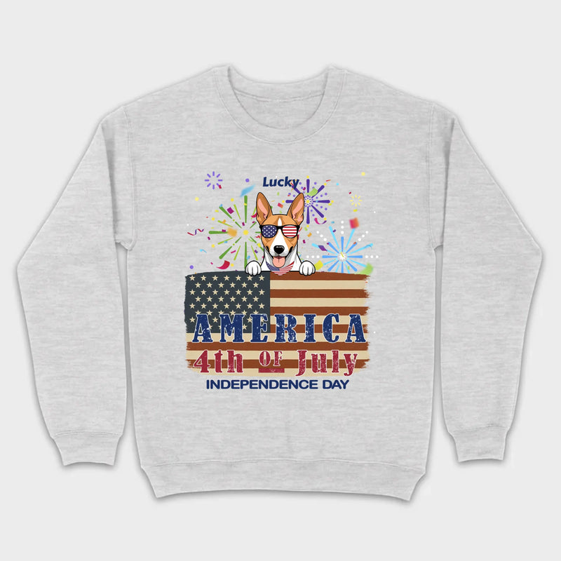 Cool Dog Lover Sweatshirt – America Independence Day 4th of July - 89Prints