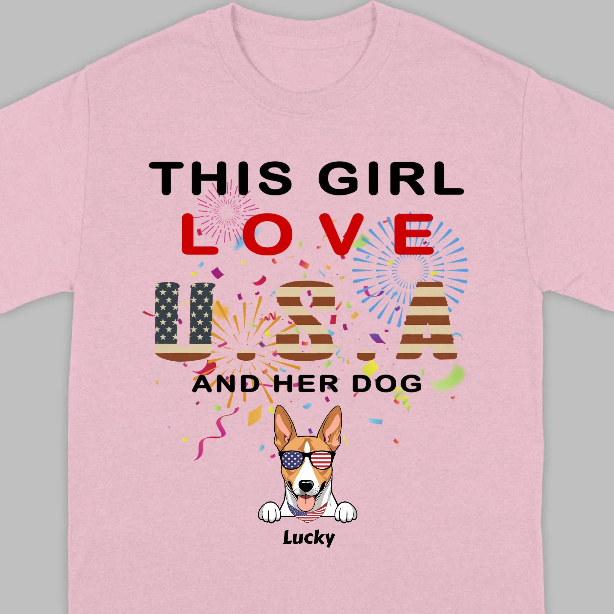 This Girl Loves the USA and Dogs Hoodie – Patriotic Dog Lover Design - 89Prints