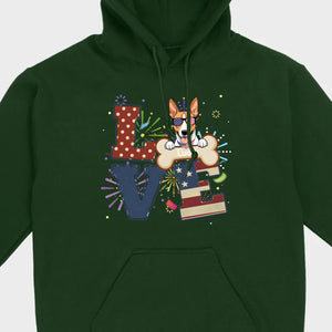 Customizable 4th of July Dog Tee – Add Your Dog’s Name Patriotic Fireworks Shirt - 89Prints